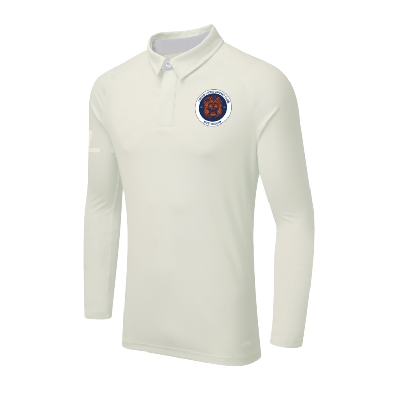 DUAL LONG SLEEVE CRICKET SHIRT (WOMENS)-Ivory