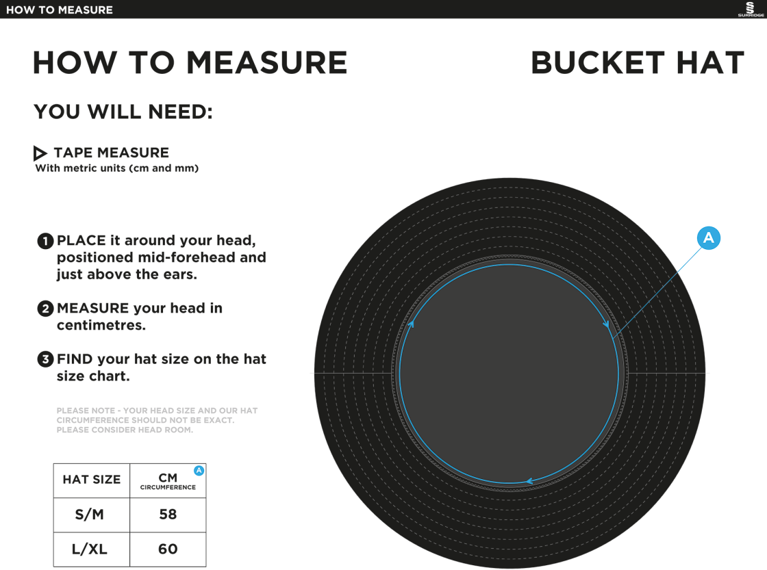 YOUNG LIONS CC Dual Bucket Hat - Navy - Size Guide